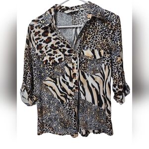 Emily Daniel's animal print top blouse PM
